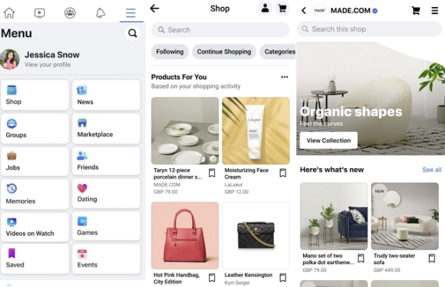 企业出海 - Facebook在英国和加拿大市场上线Shop电商 版块 