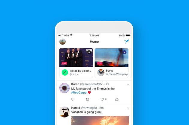 企业出海 - Twitter进一步突出 直播 功能：将 直播 放在 时间 线顶