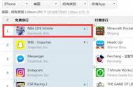 企业出海 - 《NBA LIVE 移动版》荣登美国区iOS 免费 排行 第一 名